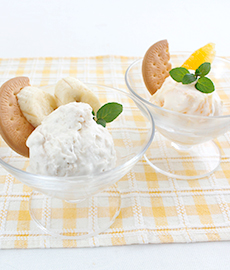 2種のフレッシュアイスクリーム～バナナ＆マンゴー～
