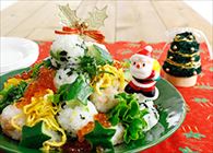 手まり寿司のクリスマスツリー