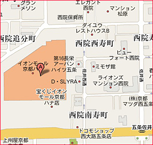 イオンモール京都ハナ店 地図