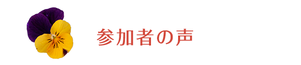 参加者の声