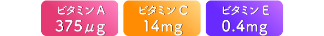 ビタミンA 76.3μg、ビタミンC 22mg、ビタミンD 800μg