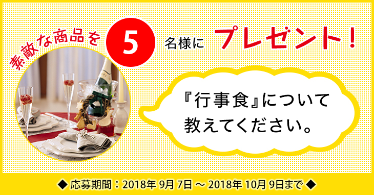 「ドレッシング」に関するアンケートを実施中 「行事食」に関するアンケートを実施中
