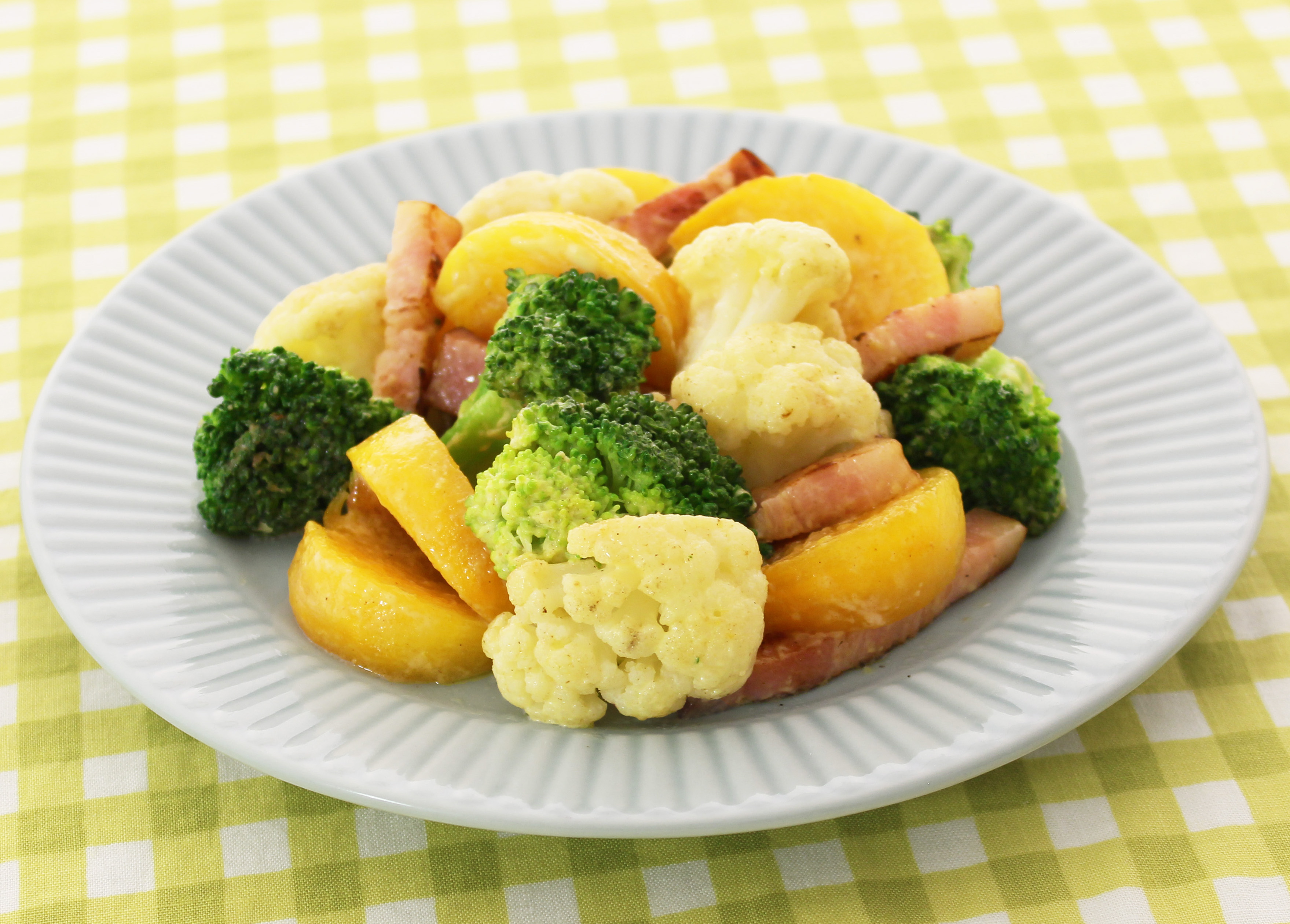 柿と花野菜のマヨネーズ炒め サラダカフェ サラダのレシピがいっぱい