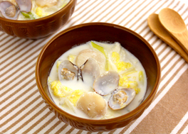 帆立と白菜のスープ~ミルク仕立て