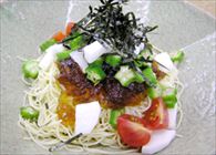 プルプル青しそジュレのパスタサラダ