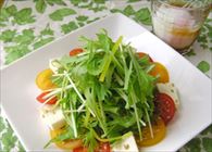 水菜とたくあんの和風サラダ