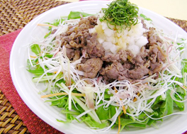 鬼おろしと香味野菜のさっぱり焼肉サラダ