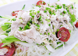 豚しゃぶそうめんサラダ~さっぱり胡麻ダレ仕立て~