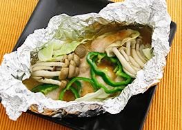 鶏肉と野菜のみそバター焼き