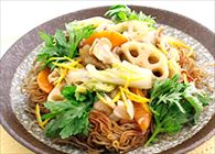 蕎麦であったかあんかけ焼きそば