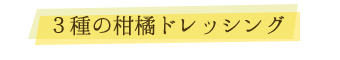 3種の柑橘ドレッッシング