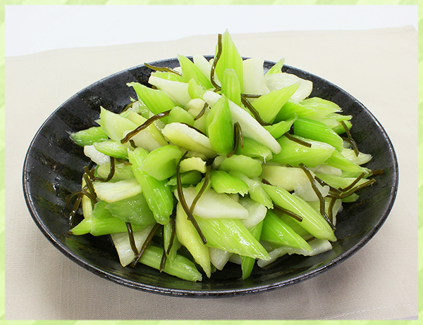セロリと大根の昆布茶和え